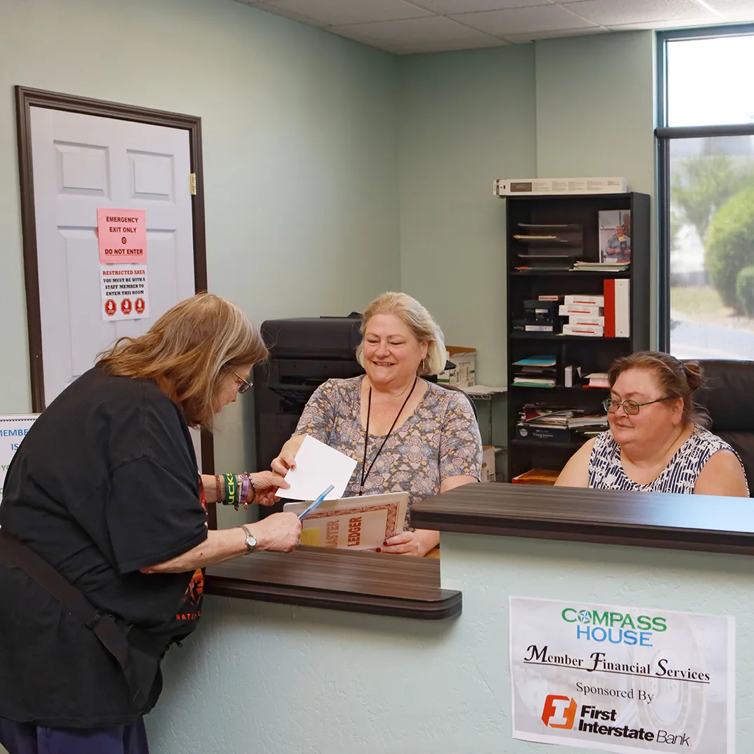 compass house members providing banking services to another individual